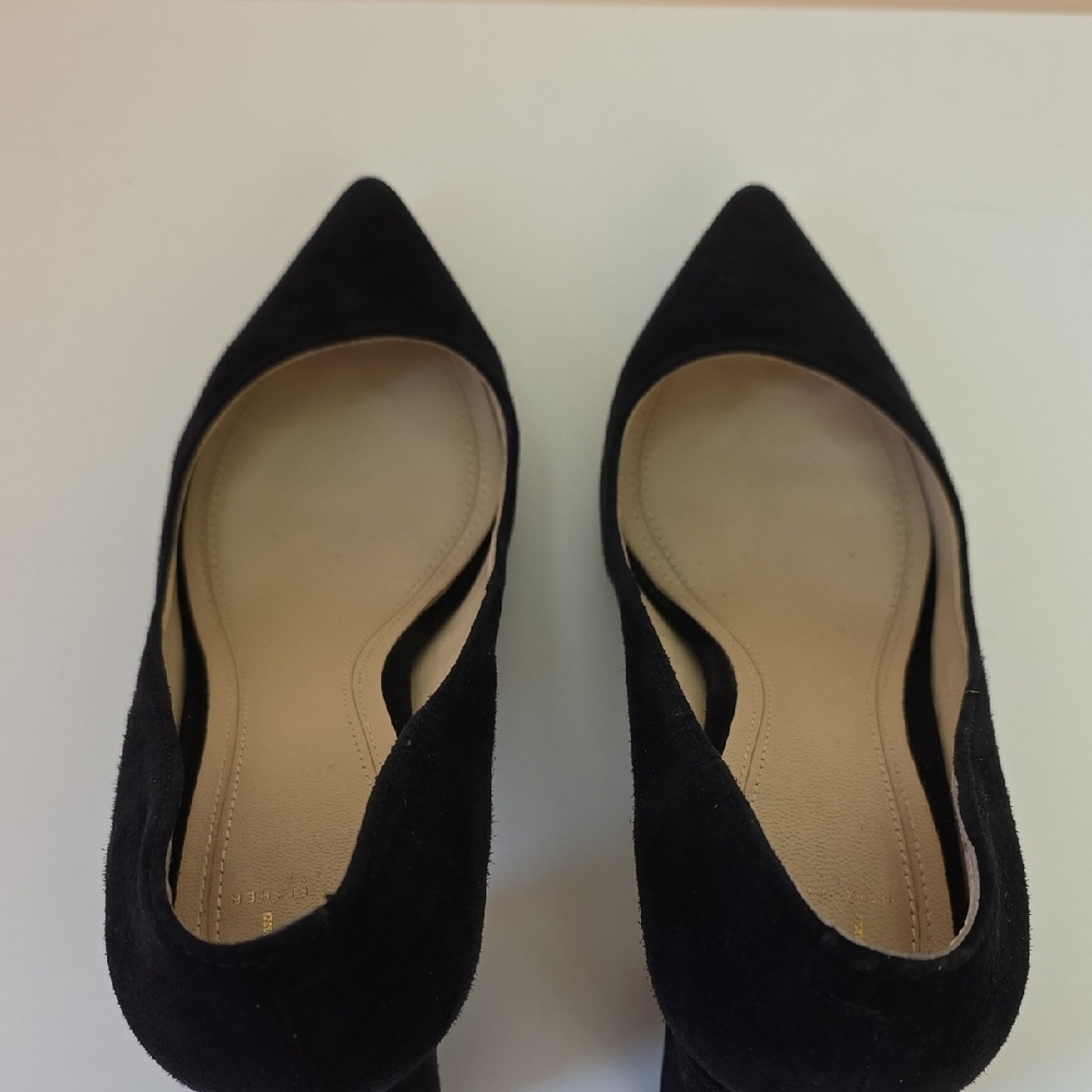 Marc Fisher Black Suede Heels.  Size 7 1/2 - Picture 7 of 12